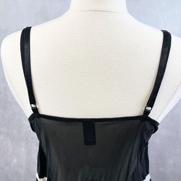 Y2K Cami Tank Womens Size US 8 Frilly Chemise Mesh Lace Whimsigoth Fairycore - Picture 5 of 9